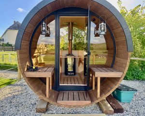 The Cozy Cow Sauna wood-fired sauna